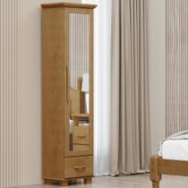 Sapateira Vertical Multiuso Com Espelho 1 Porta 1 Gaveta Zahav F06 Freijó - Lyam Decor