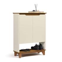 Sapateira Vertical Porta Sapatos e Aparador Hall de Entrada ou quarto Retrô 2 Portas Flow Off