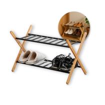 Sapateiras Organizadoras Sapateira Madeira Vertical Pequena Porta Sapato Para Entrada Hall 2 Andares