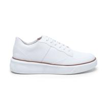 Sapatenis Branco Masculino Casual Sneaker Moderno Confortável Calce Fácil