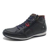 Sapatenis Cano Alto Masculino Couro Calce Facil Elastico Detalhe Ziper Lateral Macio Solado TR Sapatenis Cano Alto Masculino Couro Calce Facil Elastico Detalhe Ziper Lateral Macio Solado TR