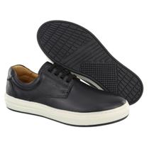 Sapatênis Casual 100% Couro Masculino Preto - 3115 Sapatênis Casual 100% Couro Masculino Preto - 3115