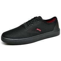 Sapatênis Casual Basico Dex Shoes com Recortes Cadarço e Sola Leve Costurada