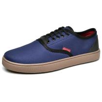 Sapatênis Casual Basico Dex Shoes com Recortes Cadarço e Sola Leve Costurada