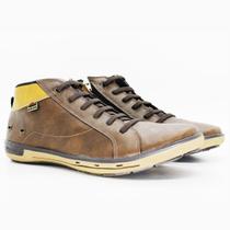 Sapatênis Casual Cano Médio Material Vegano Premium Cor Marrom Sapatênis Casual Cano Médio Material Vegano Premium Cor Marrom