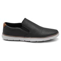 Sapatênis Casual Couro Calce Fácil Elástico Slip On