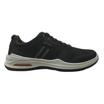 Sapatênis Casual de Couro Masculino Pegada 110501-10 Preto