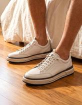 Sapatênis Casual Democrata Masculino Couro 640201
