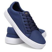 Sapatênis Casual Linha Confort Hype Shoes Esporte Fino Azul Unissex
