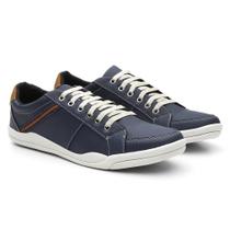 Sapatênis Casual M&d Store com Cadarço Sola Reta Detalhe Lateral e Costuras