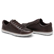 Sapatenis Casual Masculino Couro Legitimo Cano Baixo Solado em PVC Palmilha EVA Conforto/Estilo