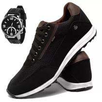 Sapatenis Casual Masculino Moderno e Relogio
