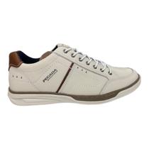 Sapatenis Casual Masculino Pegada Em Couro 111102-04 Branco