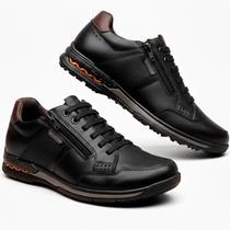 Sapatênis Casual Pegada Masculino Couro Legitimo Casual Calce Facil Zíper Lateral 114861 Sapatênis Casual Pegada Masculino Couro Legitimo Casual Calce Facil Zíper Lateral 114861
