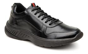 Sapatenis Couro Casual Tênis Sneakers Calce Fácil