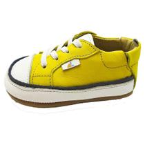 Sapatenis de Couro Lala Lipe Enzo Amarelo V21 170