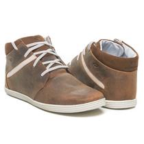 Sapatênis De Couro Masculino Tênis Land Cano Alto Casual