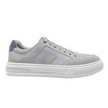 Sapatênis Democrata Casual Masculino Couro Off White Cinza Cloudy Sapatênis Democrata Casual Masculino Couro Off White Cinza Cloudy