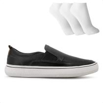 Sapatênis Democrata Denim Fender Masculino + 3 Pares de Meias Sapatênis Democrata Denim Fender Masculino + 3 Pares de Meias