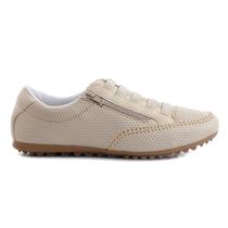 Sapatênis Feminino Casual Rasteiro Off White