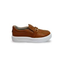 Sapatênis Feminino Slip On Pegada Couro Frontier Whisky 211204-06