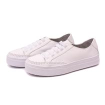 Sapatênis Feminino Sola Alta em Couro Izabela Araújo - 601 - Branco