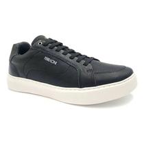 Sapatenis Ferracini Marvin Ba em Couro Preto Masculino
