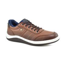 Sapatênis Gdv Masculino Casual Conforto Castanho para o Dia