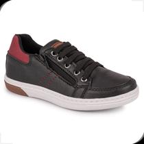 Sapatênis Infantil Masculino Escolar Zíper Lateral Elástico Rovetto Preto Sapatênis Infantil Masculino Escolar Zíper Lateral Elástico Rovetto Preto