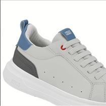 Sapatênis Klin Capri Infantil Juvenil Masculino Conforto Tamanho:32Cor:Branco / Cinza / Azul Sapatênis Klin Capri Infantil Juvenil Masculino Conforto Tamanho:32Cor:Branco / Cinza / Azul
