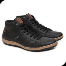 Sapatênis Masculino Cano Alto Casual Com Zíper Rovetto Preto Sapatênis Masculino Cano Alto Casual Com Zíper Rovetto Preto