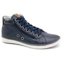 Sapatênis Masculino Cano Alto Couro Casual Conforto Leve Sapatênis Masculino Cano Alto Couro Casual Conforto Leve