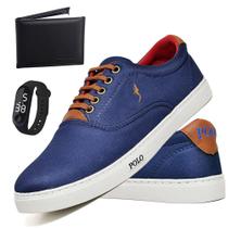 Sapatênis Masculino Casual Confortável + Carteira + Relógio