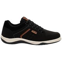 Sapatenis Masculino Casual Conforto Ollie Turim 400 Preto