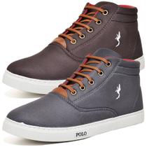 Sapatenis Masculino Casual Polo Kit Com 2 Pares De Tenis Bota