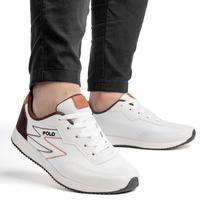 Sapatênis Masculino Casual Polo Sapato Academia Branco Tênis BF Shoes