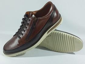 Sapatênis masculino couro cadarço gofer 43122 (64561)