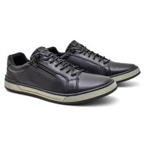 Sapatênis Masculino Couro Casual Zíper Confortável