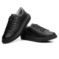 Sapatênis Masculino Couro Confortável Casual Leve Macio