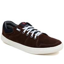Sapatênis Masculino Couro Conforto Casual Camurça Leve