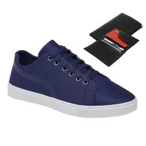 Sapatenis Masculino De Amarrar Sola Reta Conforto + Carteira Sapatenis Masculino De Amarrar Sola Reta Conforto + Carteira