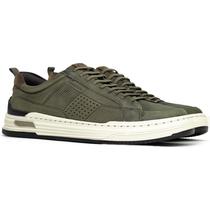 Sapatênis Masculino Democrata Denim Mike Casual Couro Cadarço Conforto 240601