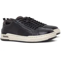 Sapatênis Masculino Democrata Denim Mike Casual Couro Cadarço Conforto