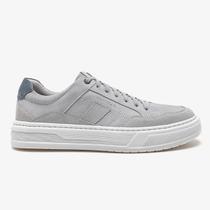 Sapatênis Masculino Democrata Denim Wide Cinza