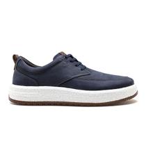 Sapatênis Masculino Drake Pulse Couro Azul - Cód 600103-002