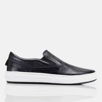 Sapatênis Masculino Em Couro Slip On Tênis Fácil De Calçar Confortável Sapato Macio Preto Sapatênis Masculino Em Couro Slip On Tênis Fácil De Calçar Confortável Sapato Macio Preto