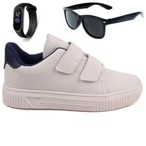 Sapatenis Masculino Infantil Calce Facil Casual Light + Oculos + Relogio Sapatenis Masculino Infantil Calce Facil Casual Light + Oculos + Relogio