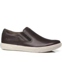 Sapatênis Masculino Leve Pegada Couro Slip On Iate Original