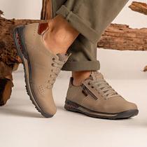 Sapatênis Masculino Pegada Casual Couro com Calce Fácil e Amortech Sapatênis Masculino Pegada Casual Couro com Calce Fácil e Amortech