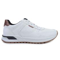 Sapatênis Masculino Pegada Couro Amortech Branco - 1121 Sapatênis Masculino Pegada Couro Amortech Branco - 1121
